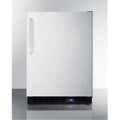 24 in. Freestanding Upright Counter Depth Freezer, Stainless Steel