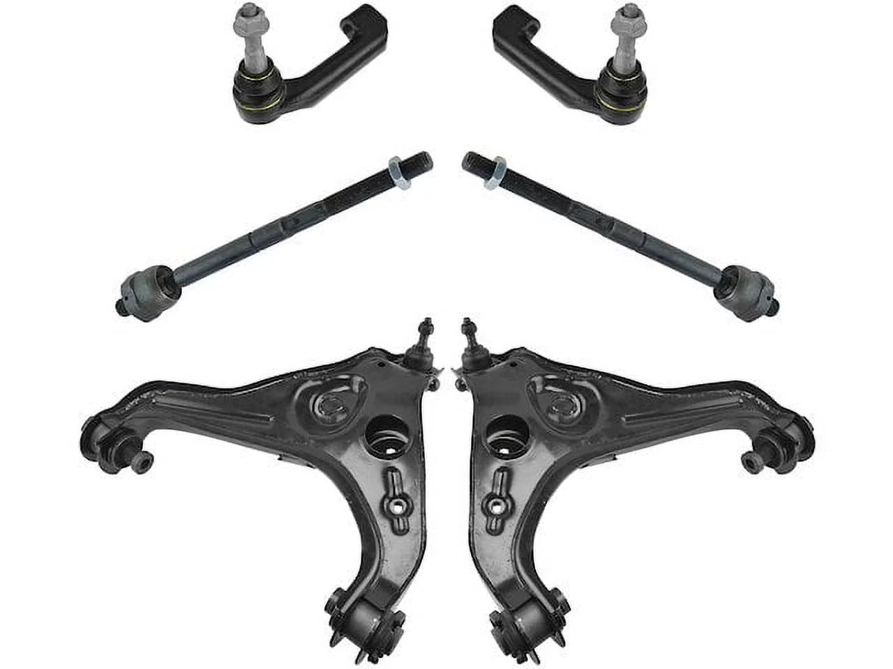 Front Control Arm and Tie Rod End Kit 6 Piece - Compatible with 2009 - 2013 Ford F-150 2010 2011 2012