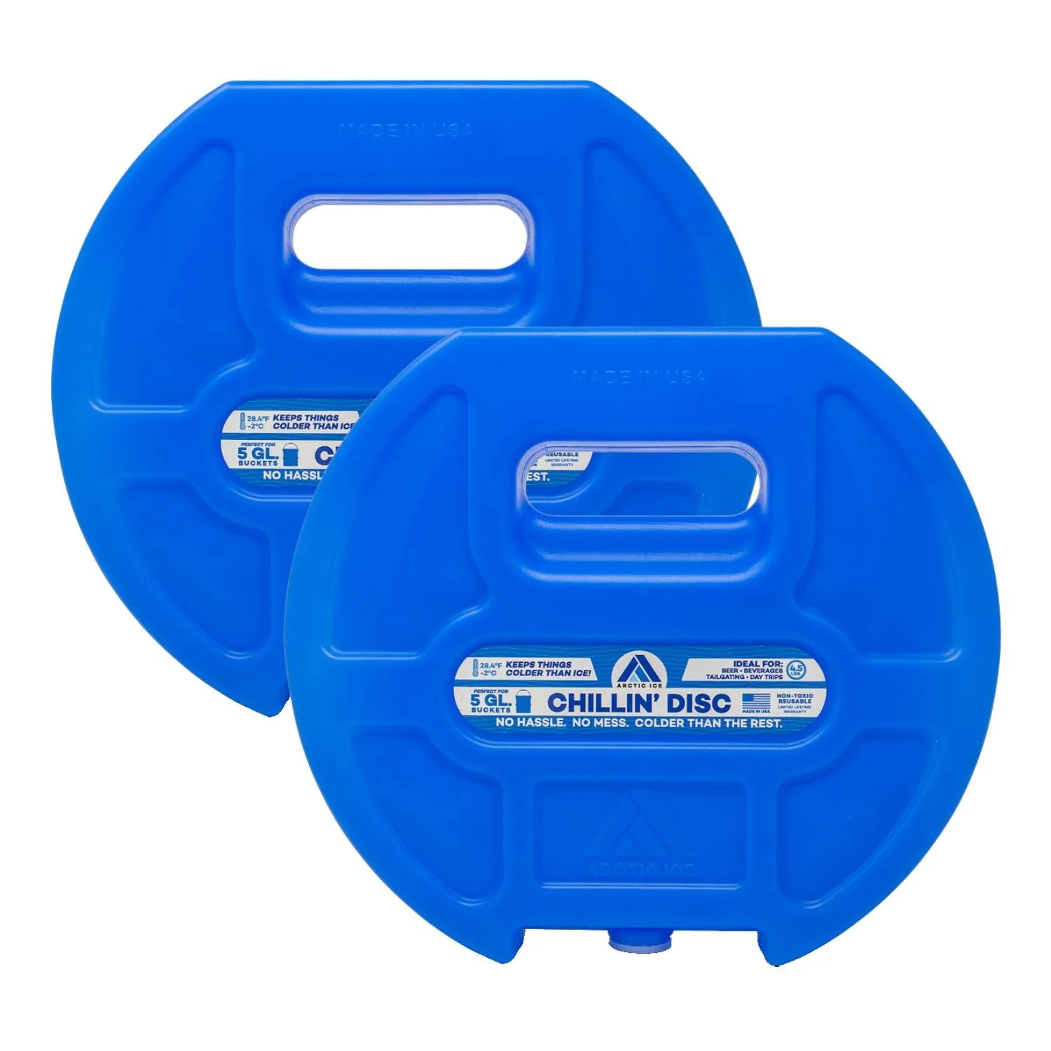 Arctic Ice Chillin' Disc Round Ice Pack for 5 Gal Buckets & Round Coolers (2-Pk)