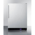 24 in. Freestanding Upright Counter Depth Freezer, Stainless Steel