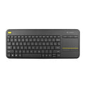 Restored Logitech K400 Plus Wireless Touch Keyboard with Built-In Touchpad (Black) (Refurbished)