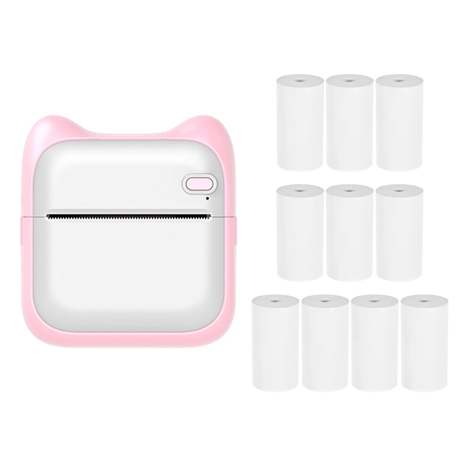 Meterk Mini Pocket Photo Printer Portable Thermal Printing Machine 203dpi Wireless BT Connection for Picture Lable DIY Handcraft List Meno Notes Journal Receipt Paper Instant Printer Sticker with 1