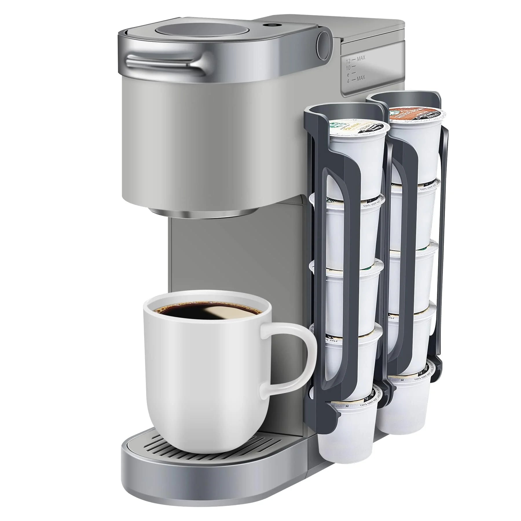 Nurforta K Cup Holder for Keurig: Coffee Pod Holder for Counter Small Space - Kcup holder for Wall Mount - Grey 3 Pack for 15 K-cups
