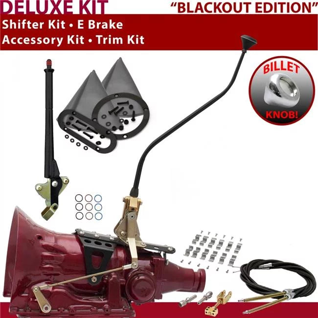 American Shifter  4L60 Shifter Kit Black 23 in. Swan E Brake Cable Clamp Trim Kit for F5E14