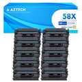 58X CF258X 58A CF258A | 10-Pack (with CHIP) Compatible for HP CF258A 58A CF258X 58X Toner for HP Pro M404n M404dn M404dw MFP M428fdw M428dw (Black)