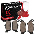 Sixity C6 Front Rear Ceramic Brake Pads compatible with Yamaha YZ125 P 2002 Complete Set
