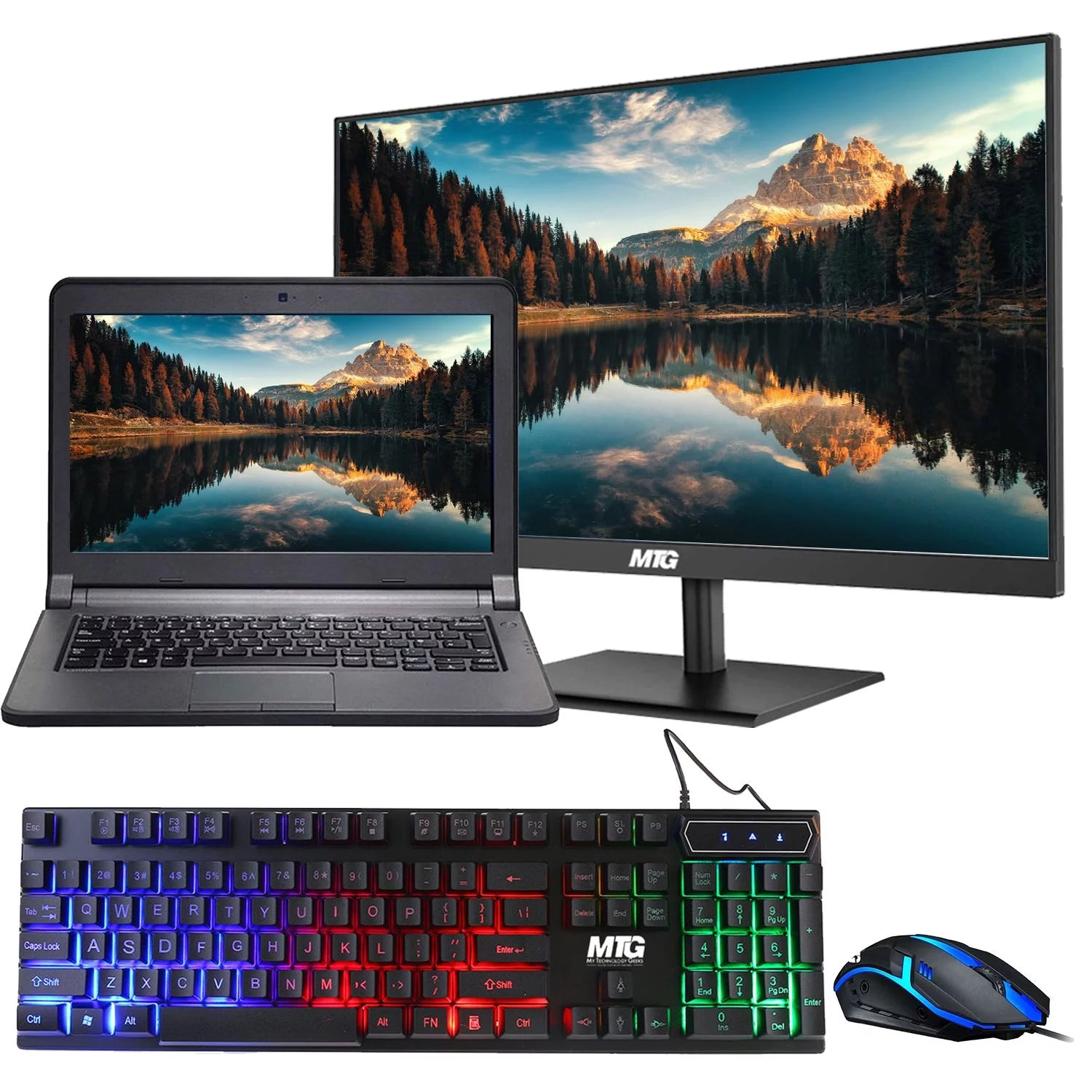 Restored 13.3 Inch Laptop HD Screen, Core i3 5th Gen Processor, 8GB DDR3 RAM, 1TB SSD, MTG New 27 Inch 165HZ Gaming Inch Monitor, Inbuilt Webcam, HDMI, Wi-Fi, Bluetooth, Windows 10 Pro (Renewed)