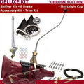 American Shifter  4L80E Shifter Kit Chrome 23 in. Swan E Brake Cable Clamp Trim Kit for DE6F3