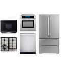 Cosmo 24 Cooktop & Microwave w/ Vent Fan & Wall Oven & Dishwasher & Fridge Set