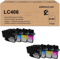 Compatible 8PK LC406 LC406BK LC406C LC406M LC406Y Ink Cartridge Works for Brother MFC-J4335DW MFC-J4345DW MFC-J4535DW MFC-J5855DW MFC-J5955DW MFC-J6555DW Printers