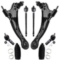 Detroit Axle - New 8-Piece Front Suspension Kit - (2) Front Lower Suspension Control Arms, All (4) Outer and Inner Tie Rod, Both (2) Tie Rod Boot Fits select: 2000-2002 TOYOTA SIENNA LE/XLE
