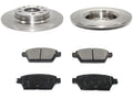 Rear Brake Pad and Rotor Kit - Compatible with 2006 - 2012 Ford Fusion 2007 2008 2009 2010 2011