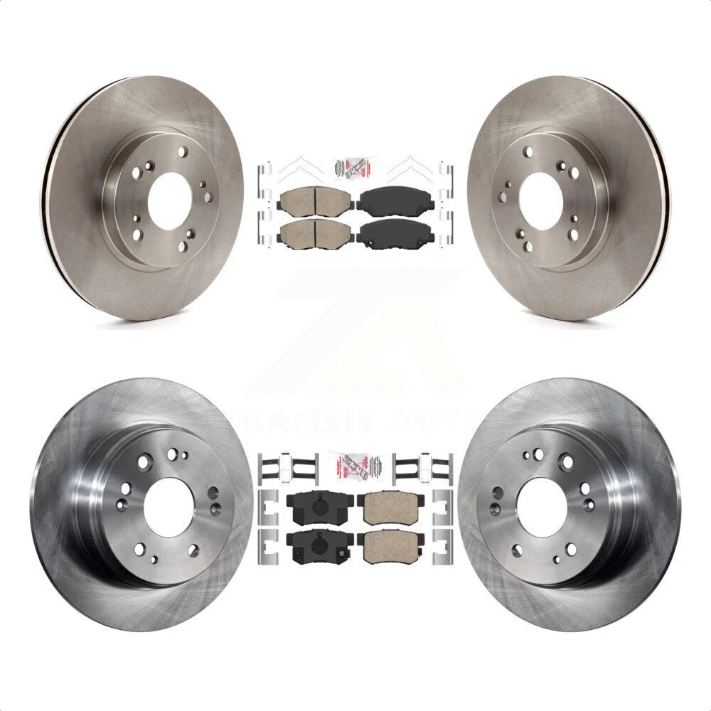 Transit Auto - Front Rear Ceramic Pads And Disc Brake Rotors Kit For 2002-2004 Honda CR-V K8A-103586