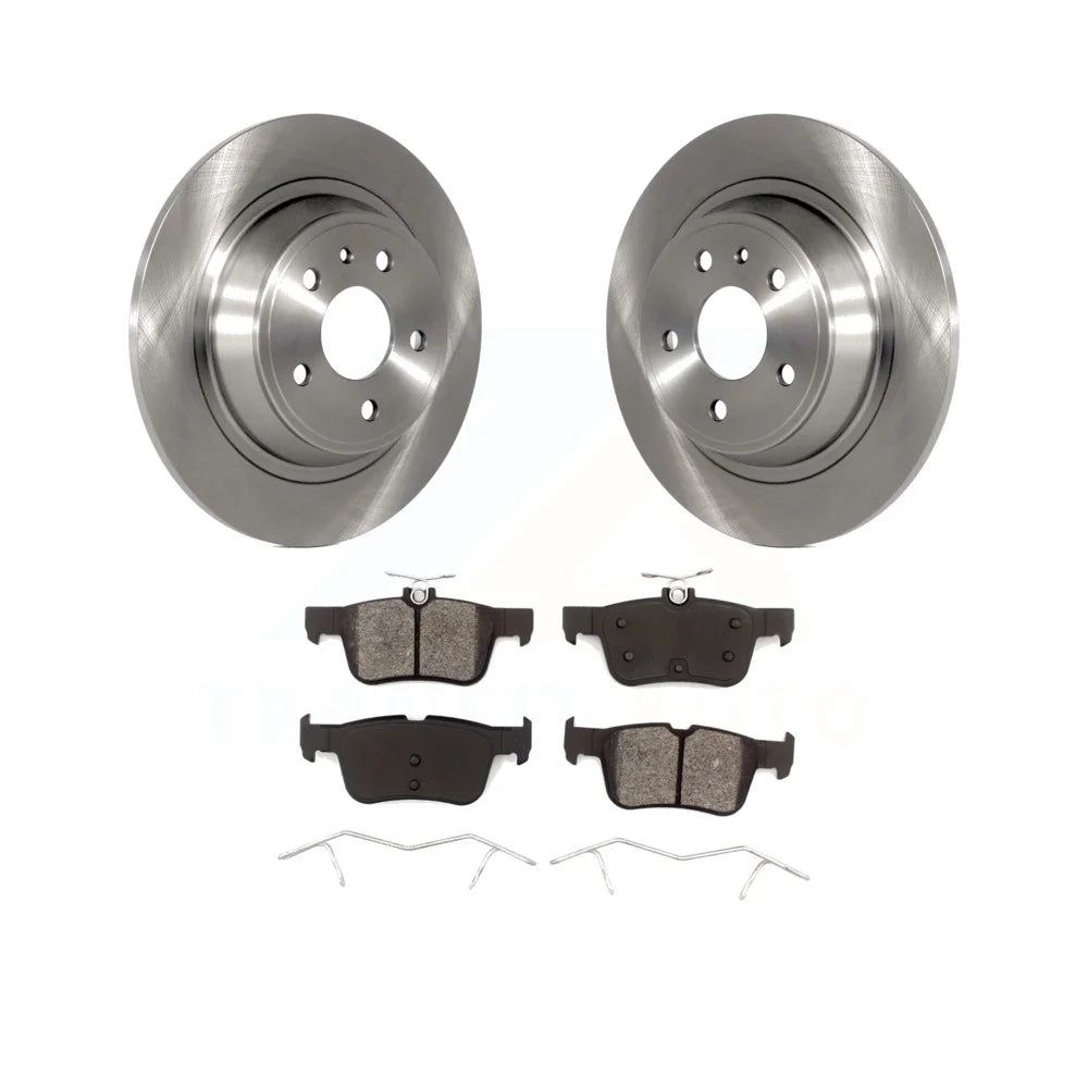 Transit Auto - Rear Disc Brake Rotors And Semi-Metallic Pads Kit For Ford Fusion Lincoln MKZ K8S-101642