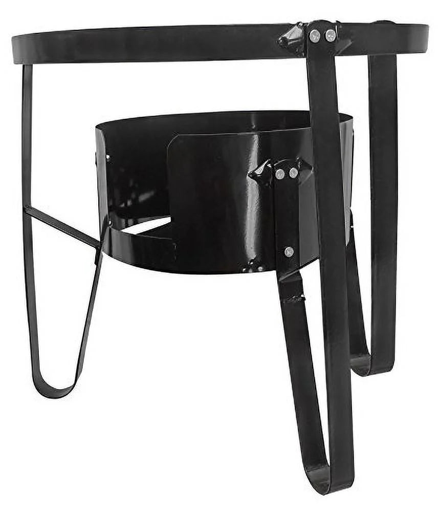 Premium Cast Iron Propane Burner With 19 Tall Stand Combo Cooker Outdoor Stove Portable High Pressure Gas Patio Deep Fry BBQ with Hose & Regulator