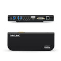 Wavlink USB 3.0 Universal Dual Display Docking Station Support HDMI / DVI / VGA with 6 USB Ports (2 USB 3.0+4 USB 2.0),Gigabit Ethernet and Audio Jack for PC and Mac