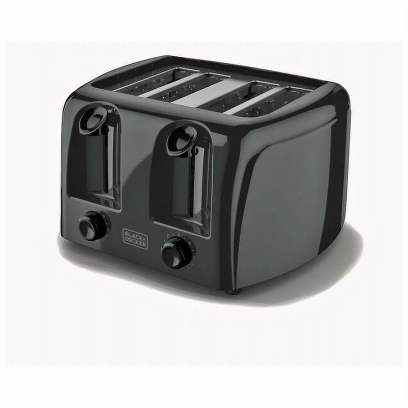 Black 4-Slice Toaster by Black and Decker. The auto centering guides i, Each