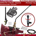 American Shifter  TH400 Shifter Kit Black 23 in. E Brake Cable Clamp Trim Kit Dipstick for DCEBA