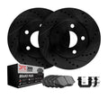 Dynamic Friction Company Front Brake Rotors-Drilled and Slotted-Black with 3000 Series Ceramic Brake Pads includes Hardware 8312-59111 Fits select: 2017-2021 HONDA CR-V, 2023 HONDA HR-V