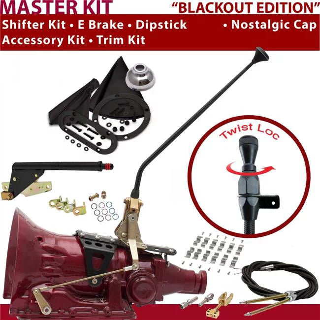 American Shifter  45RFE Shifter Kit Black 16 in. E Brake Cable Clamp Trim Kit Dipstick for DA617