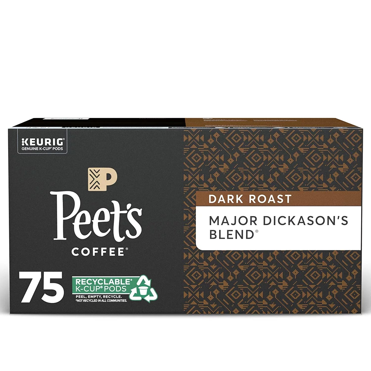 Peet¡¯s Coffee Major Dickason's Blend K-Cup Coffee Pods for Keurig Brewers, Dark Roast, 75 Pods