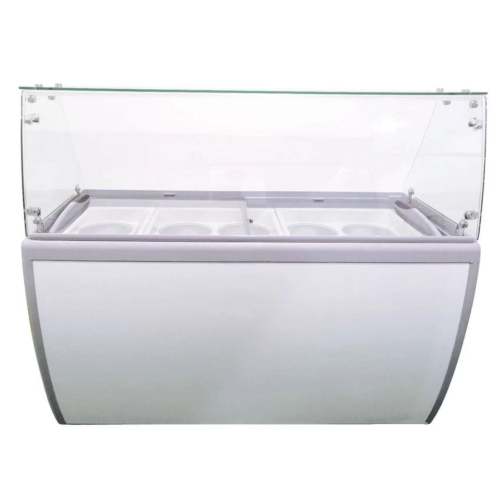 OMCAN 44589 60-INCH ICE CREAM DIPPING FREEZER WITH FLAT SNEEZE GUARD