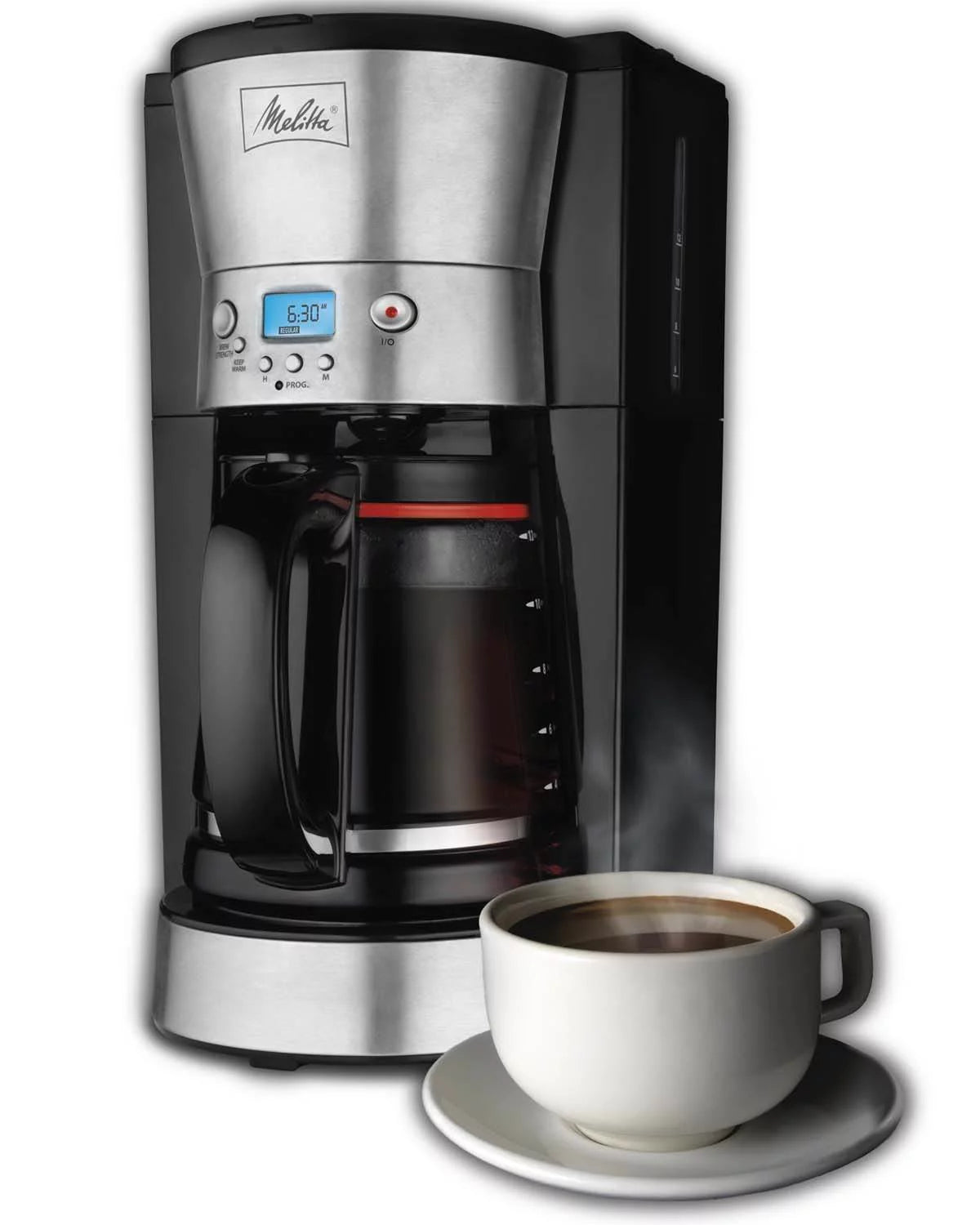 New Melitta 46893 12-Cup Digital Programmable Coffeemaker LCD w/Glass Carafe