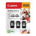 Canon PG-210XL/CL-211 Ink Tank Cartridge, Black/Tri-Color (3 pk.)