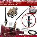 American Shifter  4L60 Shifter Kit Black 16 in. E Brake Cable Clamp Trim Kit Dipstick for F288B