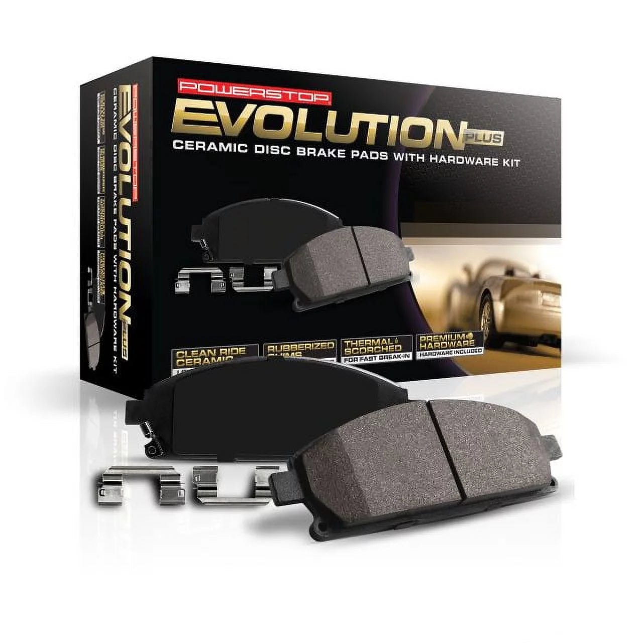 Power Stop Rear Z17 Evolution Ceramic Brake Pads with Hardware 17-2225