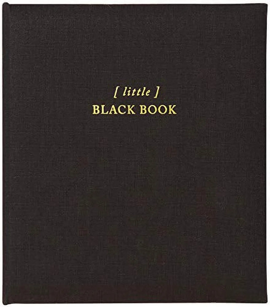 C.R. Gibson Black 'Little Black Book' Refillable 6-Ring Address Book, 440 Entries, 6.5 W x 7.25 L