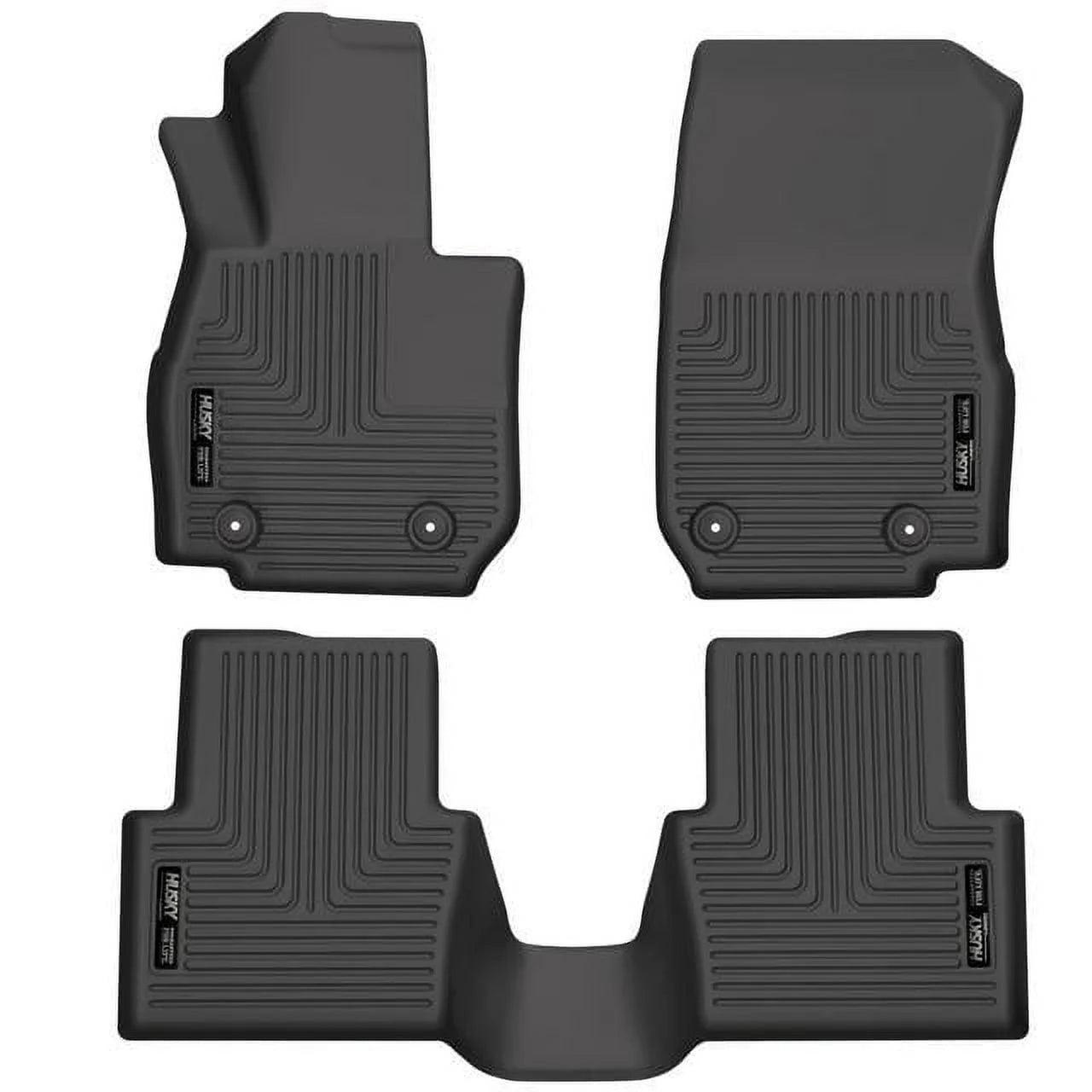 Husky by RealTruck 19-22 Mazda 3 / 20-22 CX-30 WeatherBeater Front 2nd Seat Floor Liners - Black Compatible with select: 2023 Mazda 3 Preferred