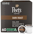 Indulge in the Superior Flavor of Peet's Coffee - Dark Roast K-Cup Pods for Keurig Brewers - Major Dickason's Blend | 60 Count (6 Boxes of 10 K-Cup Pods).