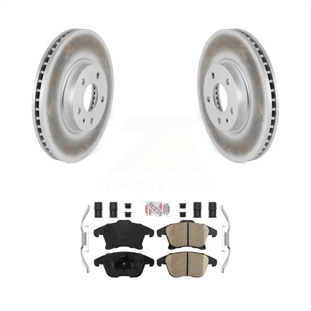 Transit Auto - Front Coated Disc Brake Rotors And Ceramic Pads Kit For Ford Fusion Lincoln MKZ KGA-100360
