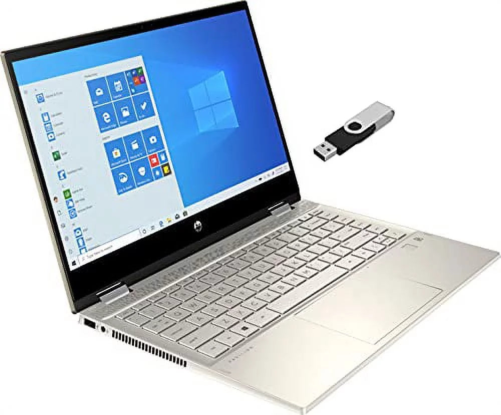 HP 2023 Pavilion X360 14 FHD IPS Touch 2-in-1 Laptop PC Intel EVO Platform 4-Core i5-1135G7 Iris Xe Graphics 16GB DDR4 512GB NVMe SSD WiFi AX Backlit Fingerprint HDMI USB-C Windows 10 Pro w/RE USB