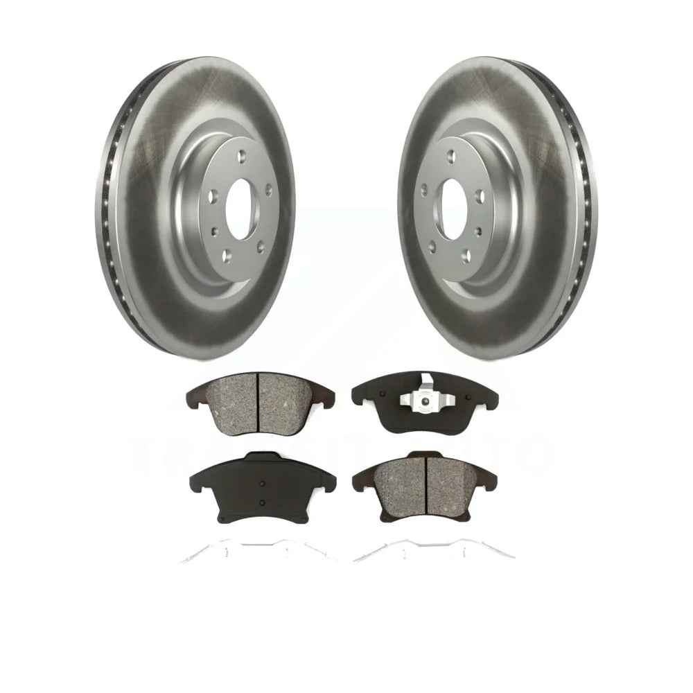 Transit Auto - Front Coated Disc Brake Rotors And Semi-Metallic Pads Kit For Ford Fusion Lincoln MKZ KGS-100123