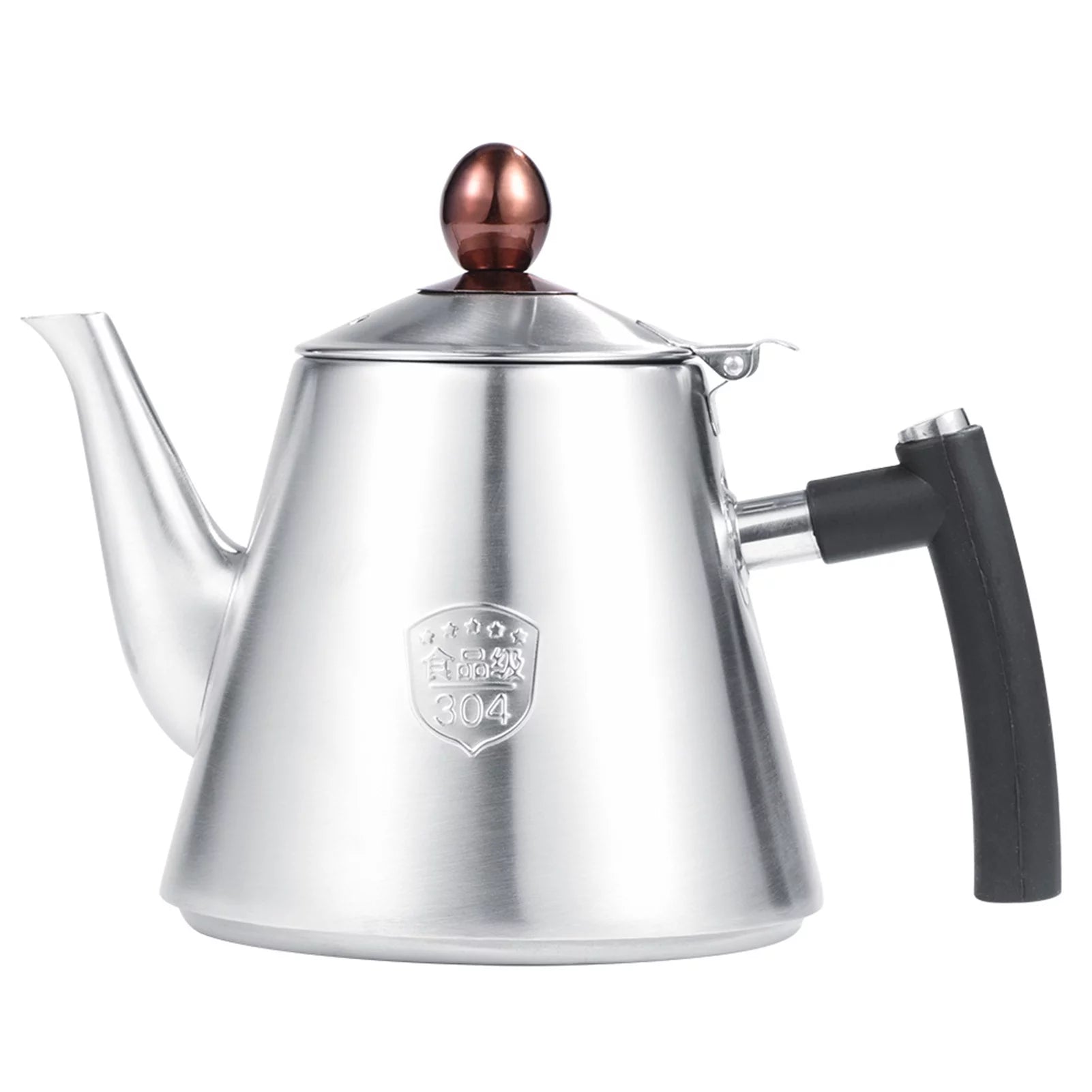 Steel Coffee Kettle,1.2L Stainless Steel Stove-top Teapot Tea Coffee Pot Kettle With Heat Resistant Handle Matte