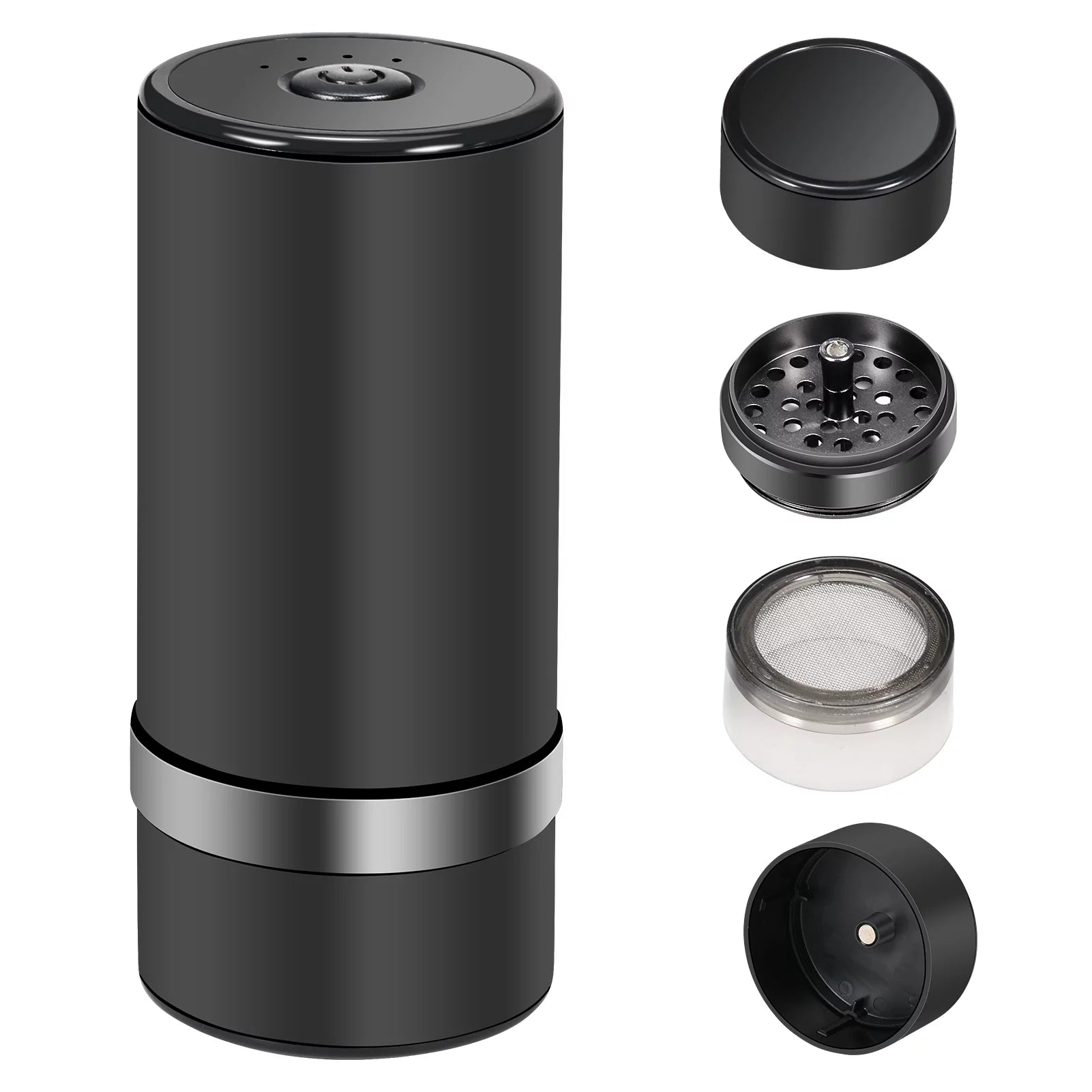 Electric Large Capacity Spice Grinder USB Rechargeable Multifunctional Grinder for Dry Herbs Coffee Beans Nuts Seeds Aluminum Alloy
