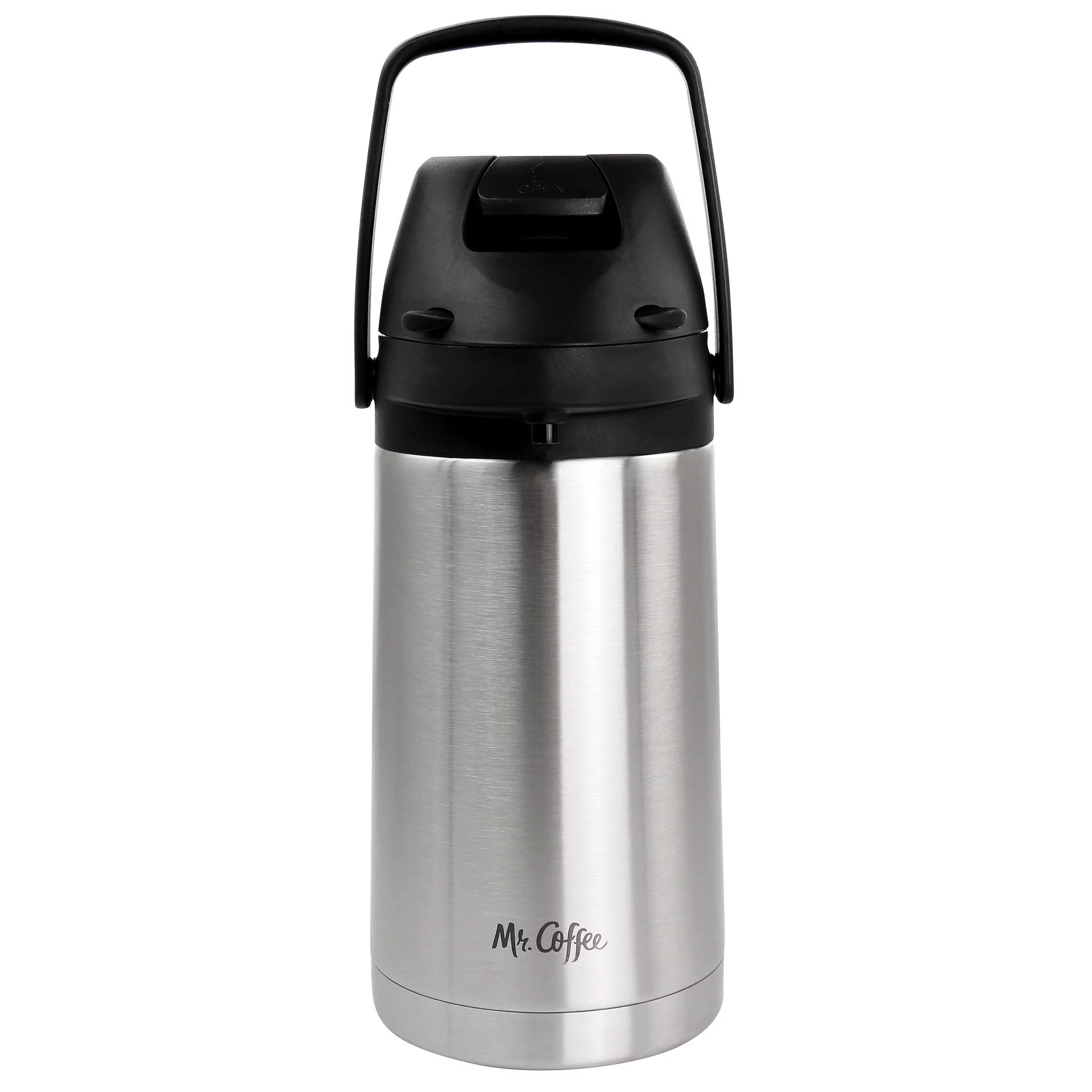 Mr. Coffee 1.7 Quart Thermal Stainless Steel Coffee Pump Pot with Handle