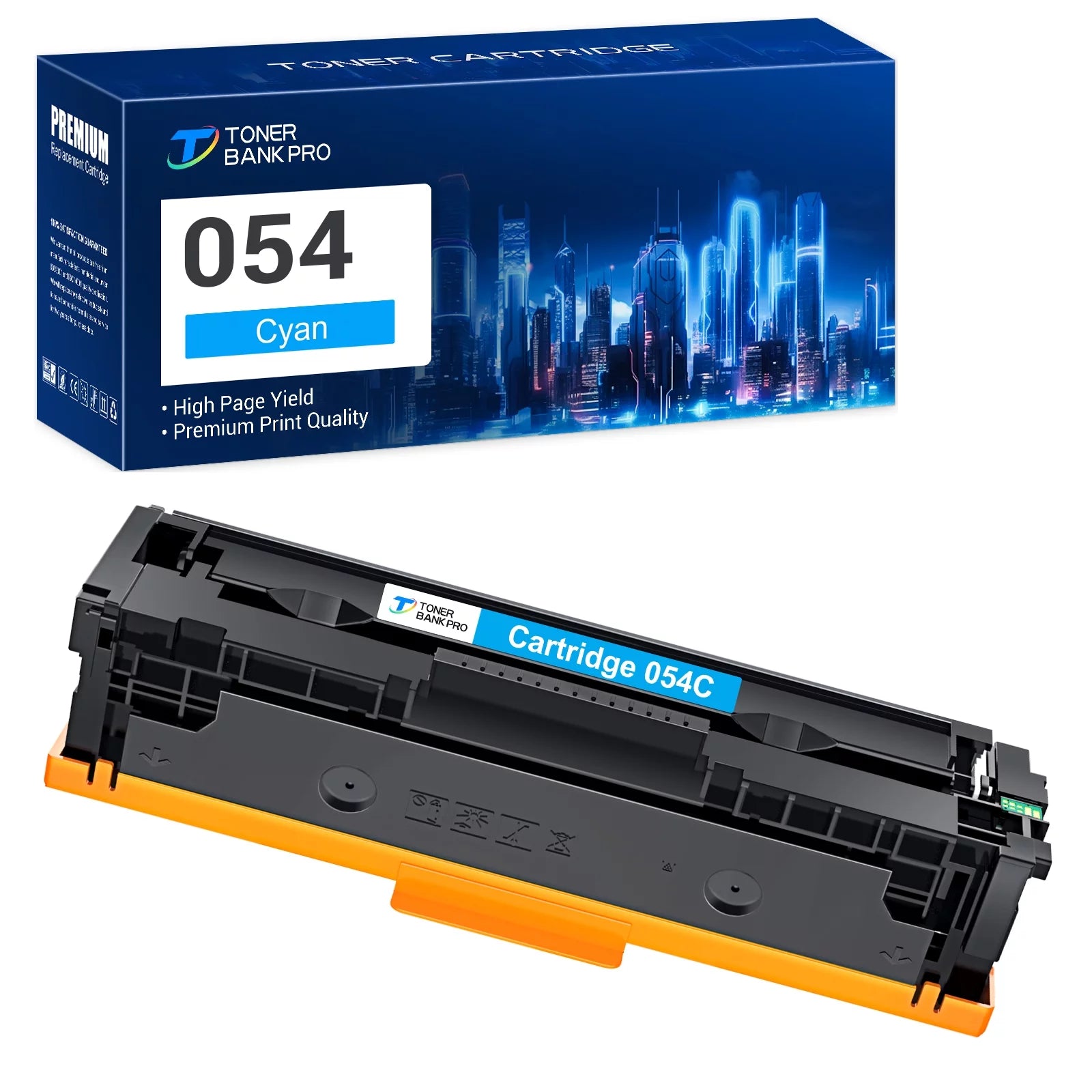 1-Pack Toner Bank Compatible Toner Cartridge Replacement for Canon 054 Color imageCLASS MF641Cw MF644Cdw MF642Cdw LBP622Cdw MF640C LBP620 Laser Printer ink (Cyan)