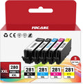 ¡¾5 Pack¡¿ PGI-280XXL/CLI-281XXL Compatible Ink Cartridge Replacement for Canon Compatible with PIXMA TR7520 TR8520