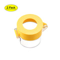 Uxcell 30mm Dia. 55x55mm Plastic Push Button Switch Cover Protector Yellow 2 Pack