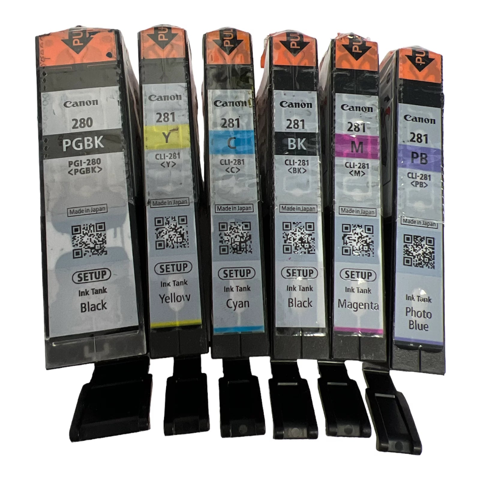 Canon PGI-280 / CLI-281 Genuine Setup Ink Cartridge Black/PGBK/Cyan/Magenta/Yellow/Blue - 6 Pack