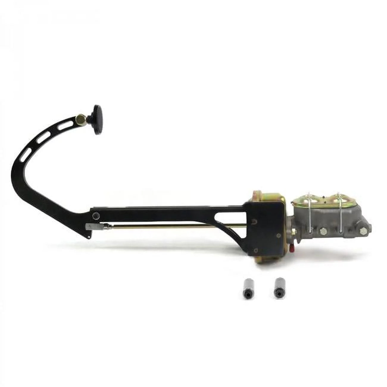 55-57 Chevy Tri-5 8 in. Single Brake Pedal Kit Disc & Drum 3 in. Black Pad