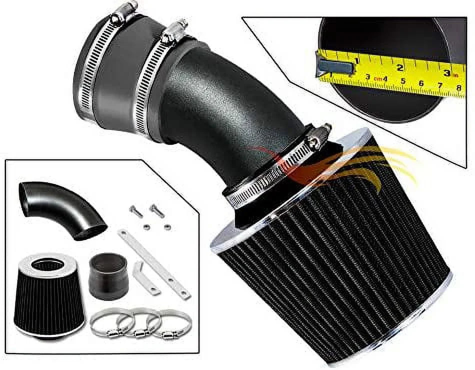 RW SERIES - MATTE BLACK PIPE GRAY - SHORT RAM INTAKE Compatible For 98-05 BMW E46 3-SERIES