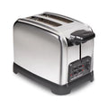 7.63 x 6.89 x 11.1 in. Stainless Steel 2 Slot Toaster, Black & Silver