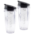 2 Pack 24 oz Cup with Sip & Seal Lid Replacement Parts 483KKU486 408KKU641 Compatible with Nutri Ninja Auto-iQ BL480 BL640 CT680 Blenders