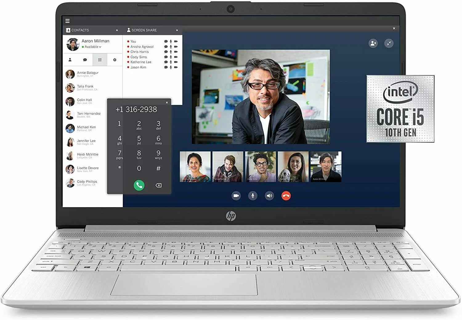 NEW HP 15.6 FHD LAPTOP, 16GB RAM, 256 SSD, 10TH GEN i5-1035G1, NATRUAL SILVER