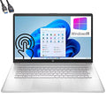 HP 2023 17 17.3 Touchscreen HD+ Laptop, 12th Gen Intel 10-Core i7-1255U up to 4.7GHz, 16GB DDR4 RAM, 1TB PCIe SSD, 802.11AC WiFi, Bluetooth 5.0, Backlit KB, Silver, Windows 11, BROAG Extension Cable