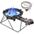 ARC 339R Portable Propane Burner Stove Cast Iron Single Burner with Detachable Rack Camping Stove BBQ 30,000 BTU/H